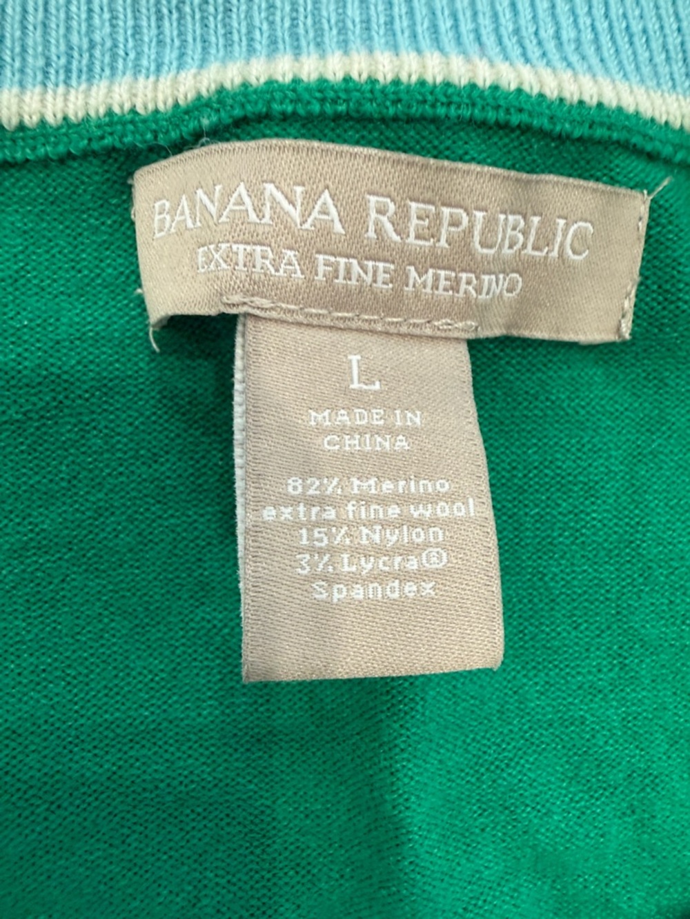 Banana Republic Extra Fine Merino Green Crewneck Button-Front Women's Cardigan-L - Picture 2 of 9